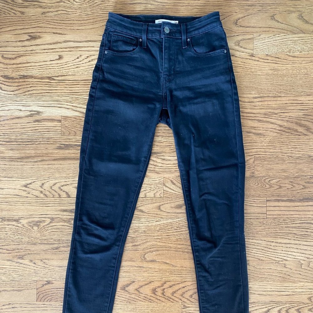 Levi's Black High-Rise Skinny Jeans, Size 25